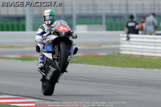 2010-06-26 Misano 0579 Rio - Superstock 1000 - Free Practice - Davide Giugliano - Suzuki GSX-R 1000